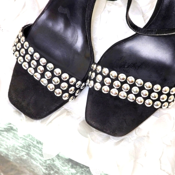 Tony Bianco shoes Sebastion black suede heels silver embellishment size 10 - Picture 13 of 17